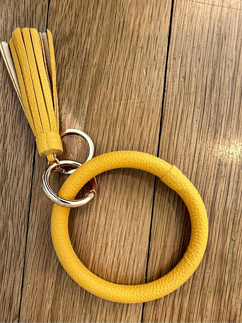 Yellow Tassel Key Ring